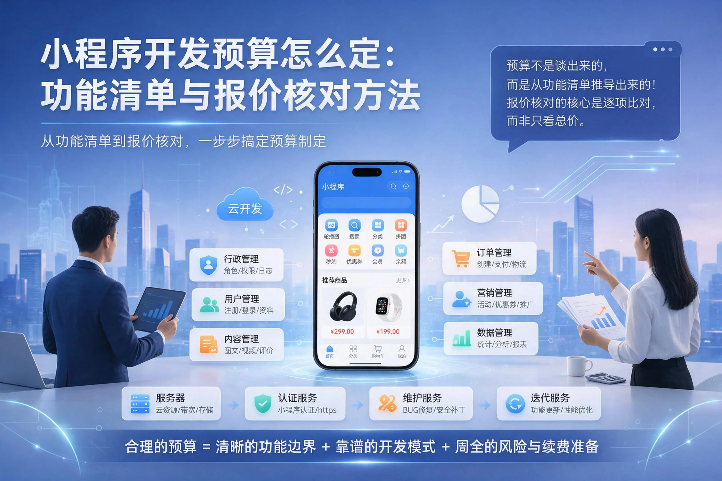 乐东小程序开发预算怎么定:功能清单与报价核对方法