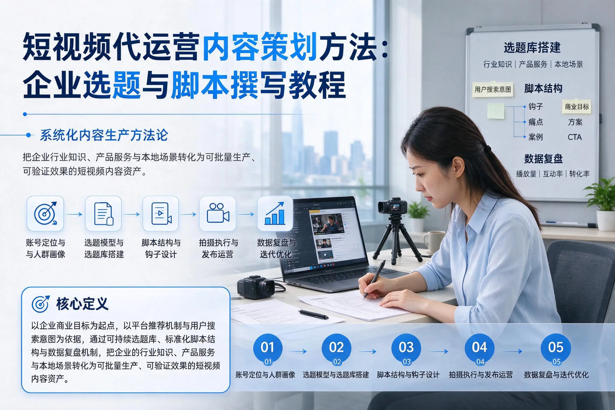 短视频代运营内容策划方法：乐东企业选题与脚本撰写教程