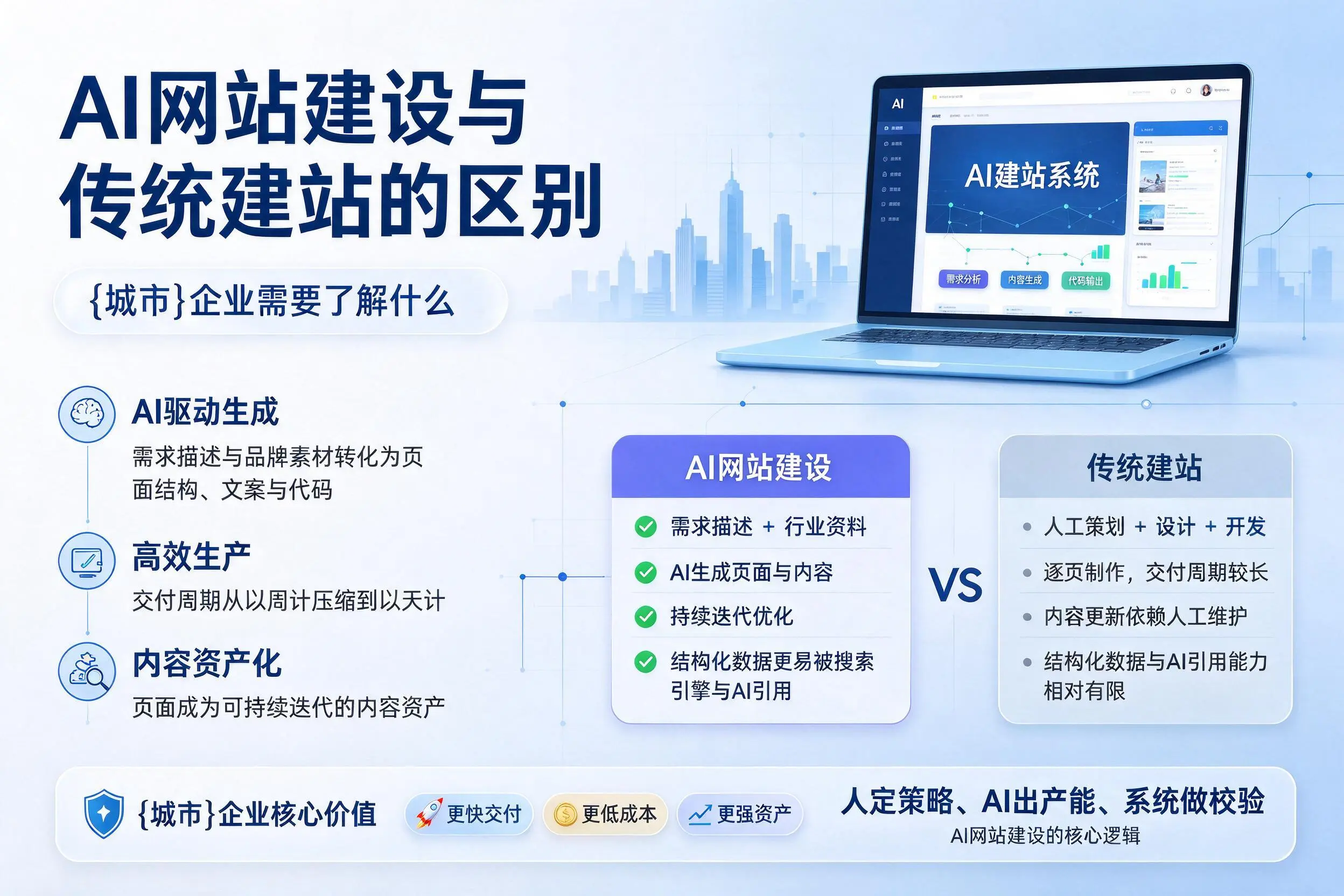 AI网站建设与传统建站的区别,乐东企业需要了解什么