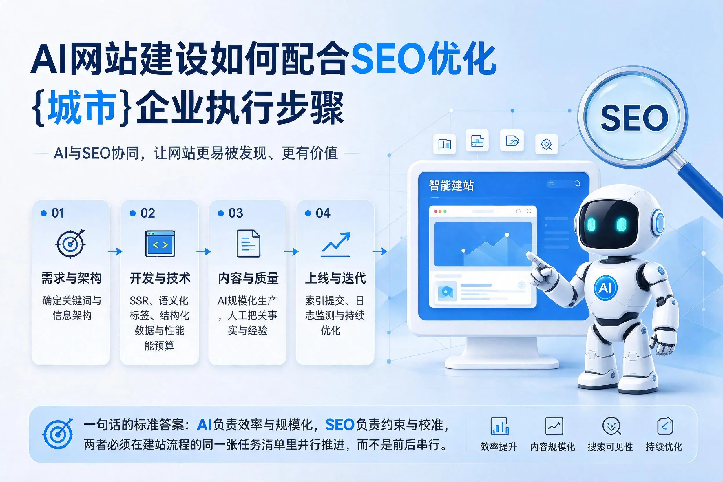 AI网站建设如何配合SEO优化，乐东企业执行步骤