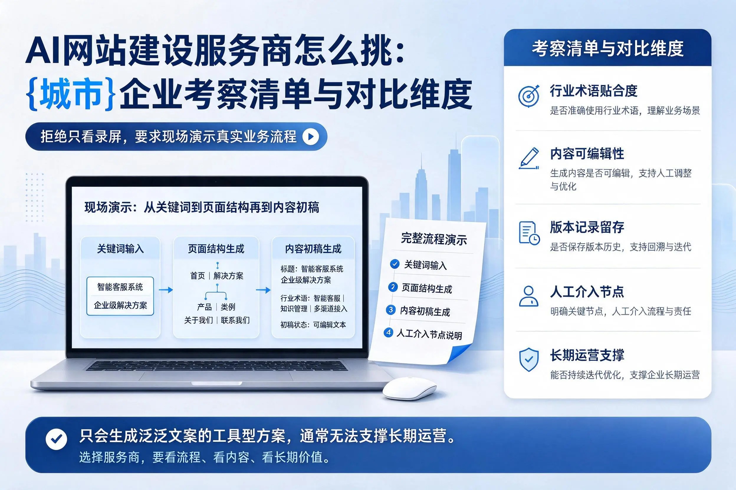 AI网站建设服务商怎么挑：乐东企业考察清单与对比维度