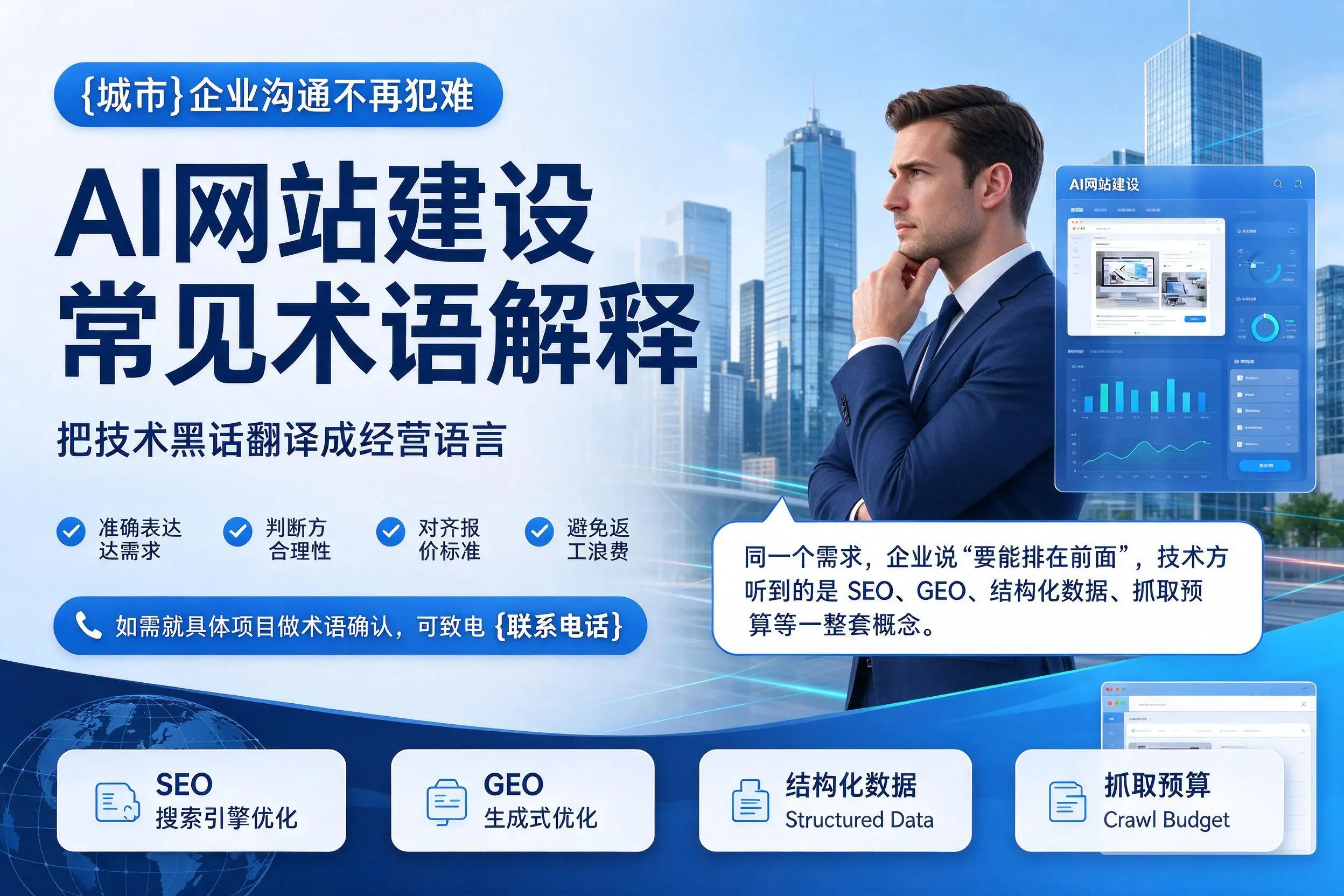 AI网站建设常见术语解释,乐东企业沟通不再犯难