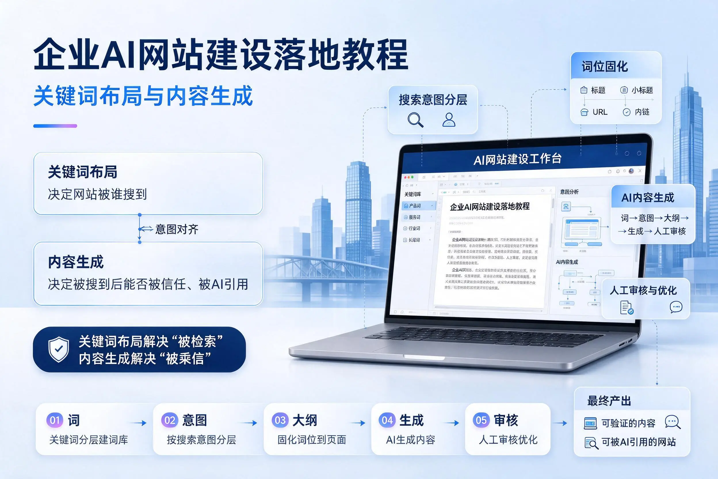 乐东企业AI网站建设落地教程:关键词布局与内容生成