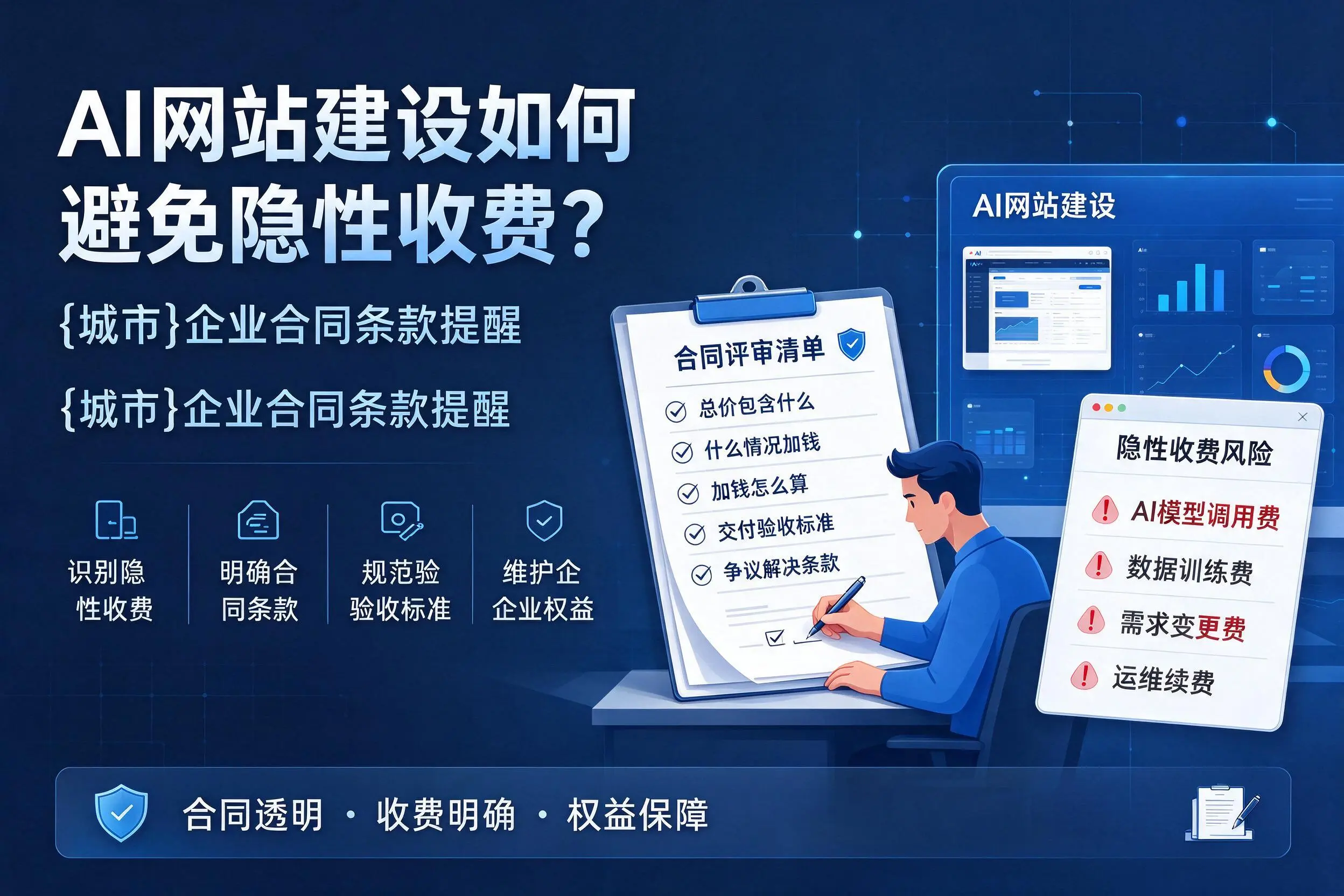 AI网站建设如何避免隐性收费？乐东企业合同条款提醒